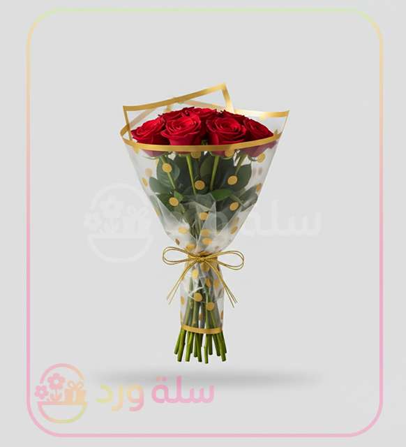 باقة الجوري الأحمر الكلاسيكية الفاخرة