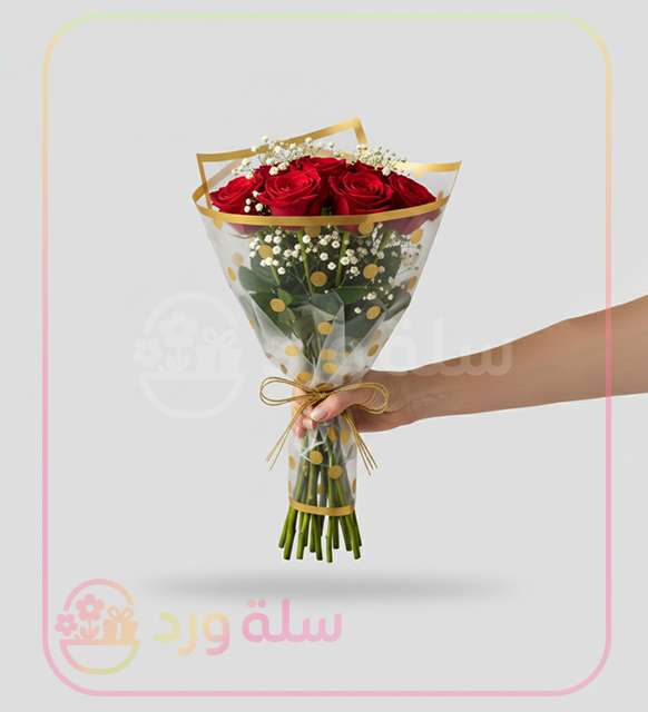باقة الجوري الأحمر الكلاسيكية الفاخرة